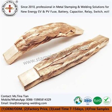 Sveigjanleg fléttuð kopar tengi fyrir aflrofa