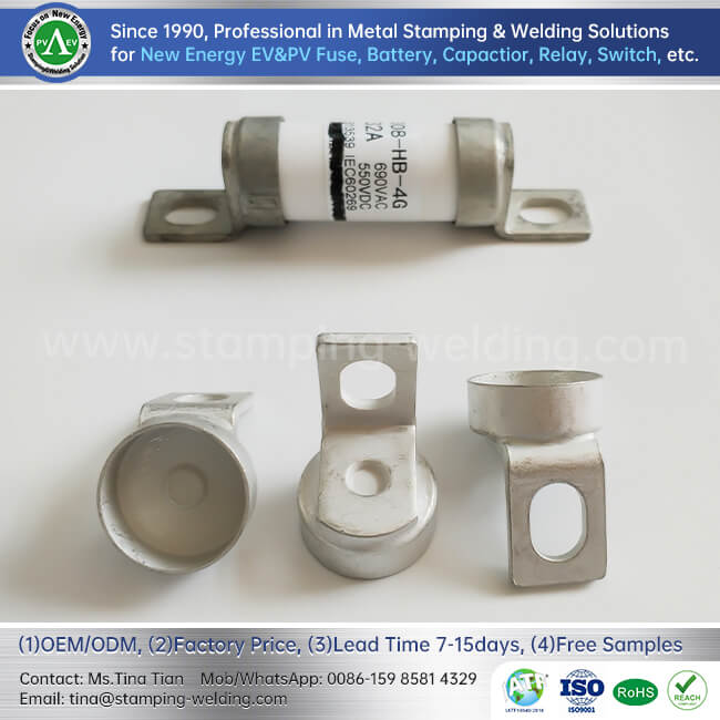 Copper Cap Contact for Electric Vehicle Fuse Copper Cap Contact for Electric Vehicle Fuse