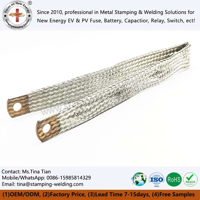 Tinned Copper Braid Wire Grounding Jumper Tinned Copper Braid Wire Grounding Jumper